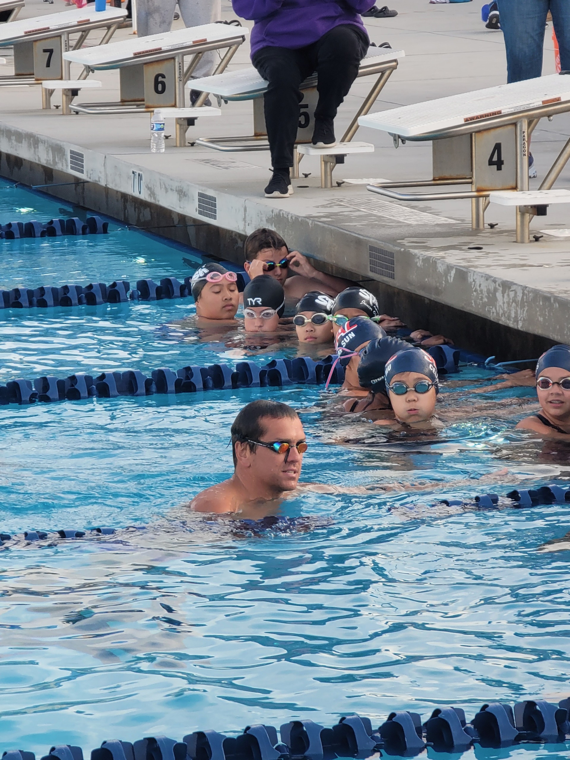 In-water coaching session